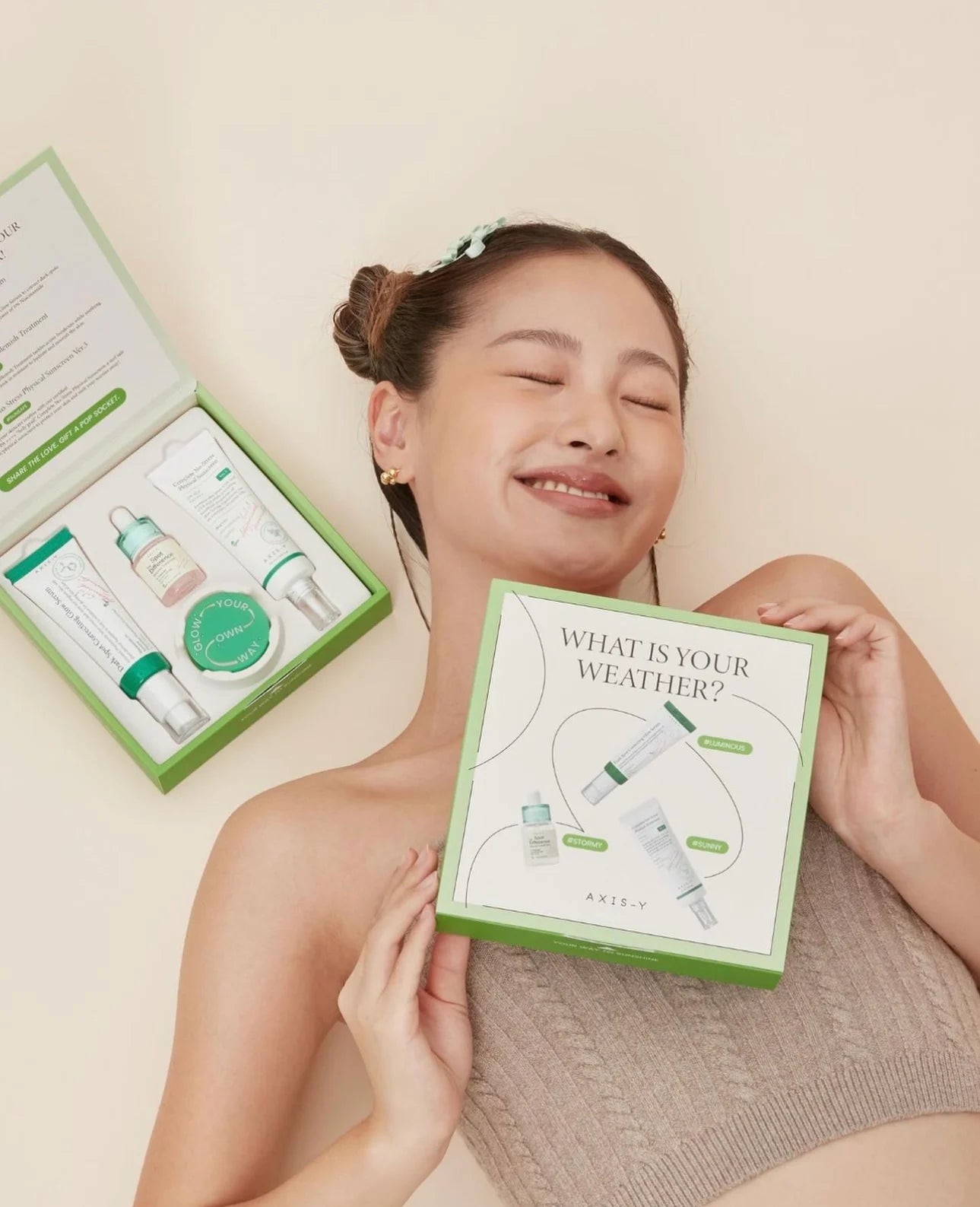 What Is Your Weather Beauty Box | KIT Protector solar, serum aclarante y tratamiento acné