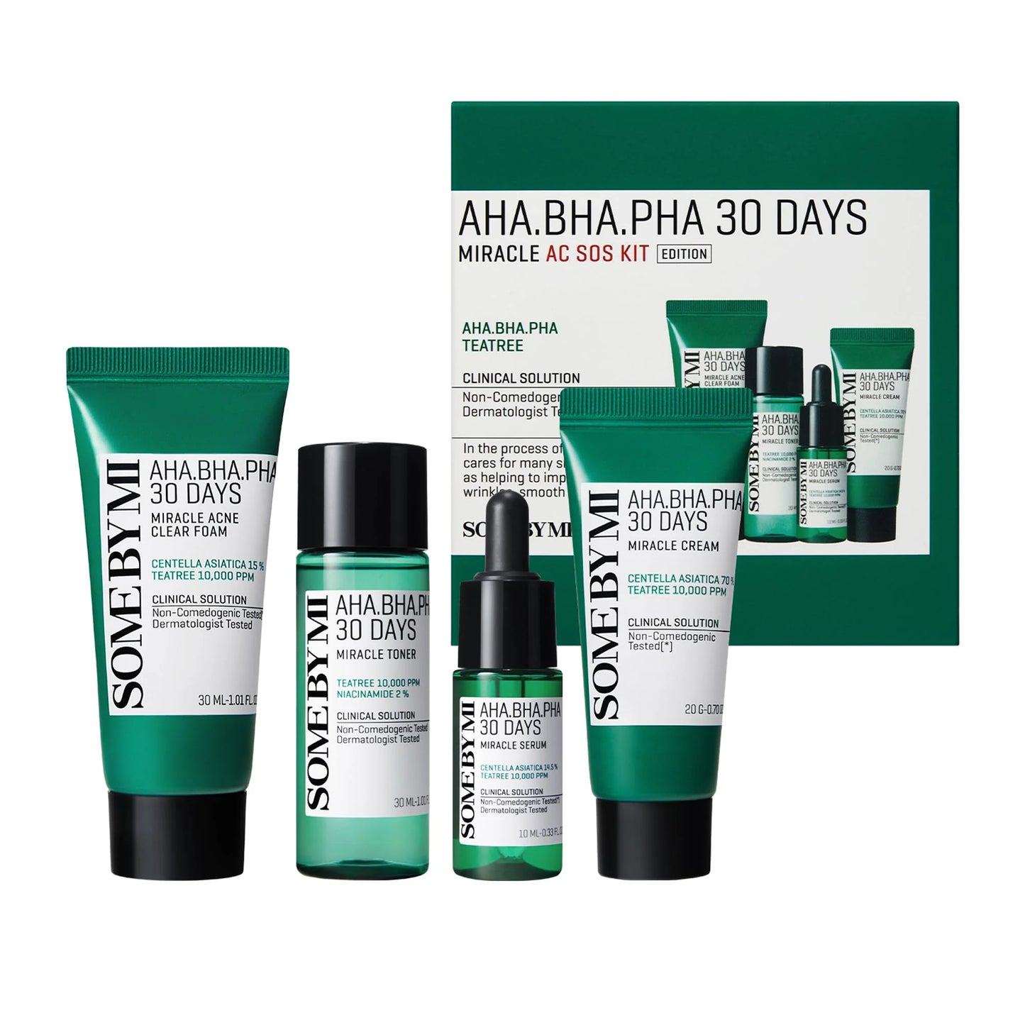 30 Days Miracle AC SOS Kit | Tratamiento reductor de acné en 30 Días